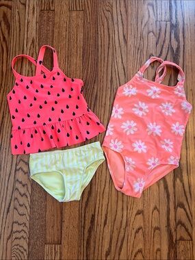 Toddler Girl Bathing Suit Bundle, 4T